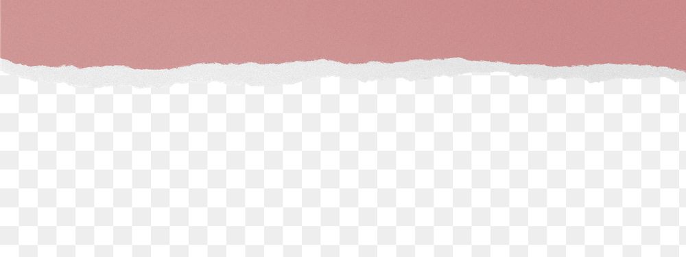 Pink png border, torn paper design, transparent background