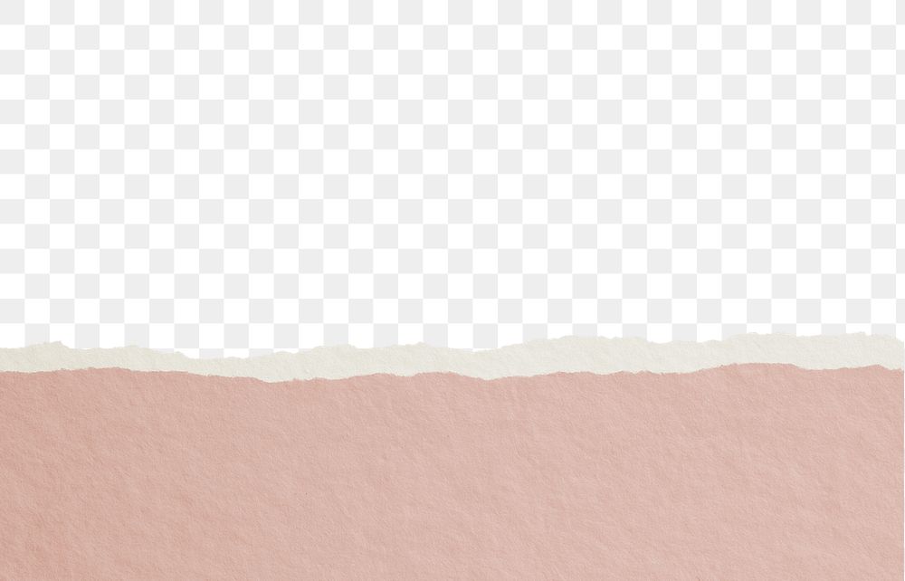 Pink png border, torn paper design, transparent background