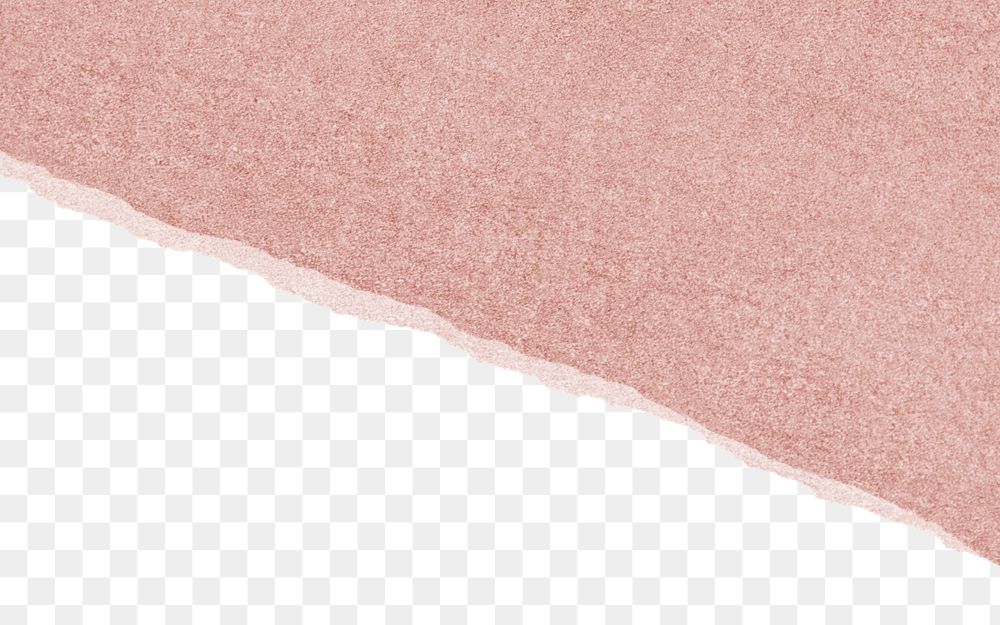 Pink png border, torn paper design, transparent background