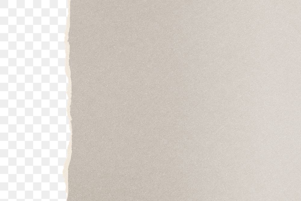 Gray png border, torn paper design, transparent background