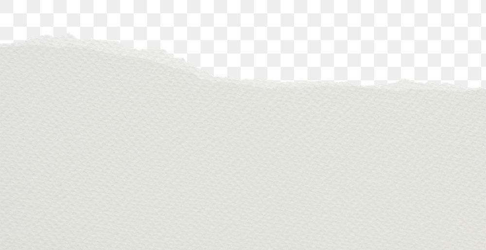 Off white png border, torn paper design, transparent background