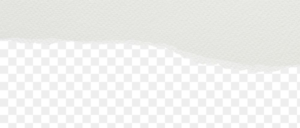 Off white png border, torn paper design, transparent background