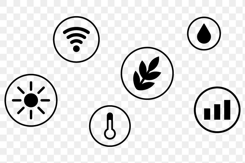 Environment icons png, transparent background