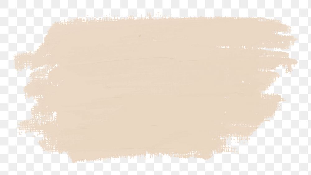 Png cream paint stroke sticker,  transparent background
