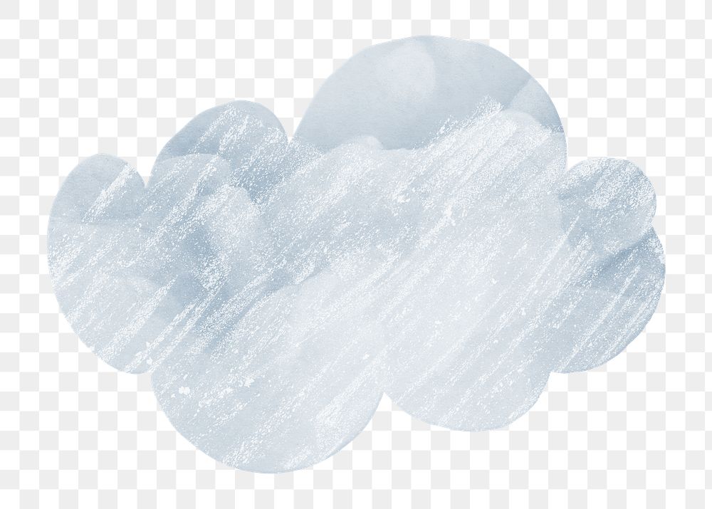 Cloud png sticker, weather aesthetic journal collage element, transparent background
