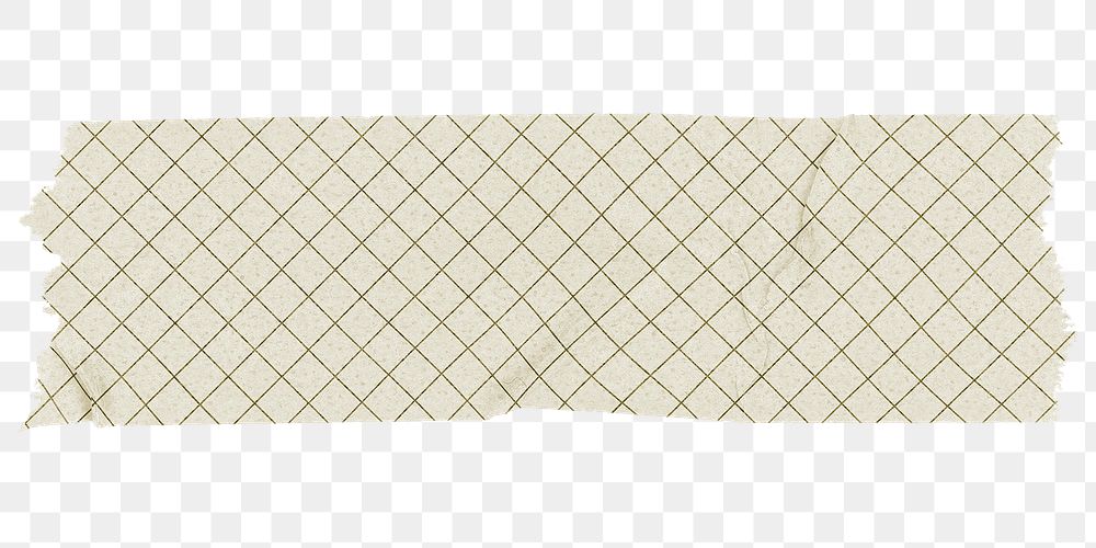 Grid washi tape png sticker, journal collage element, transparent background