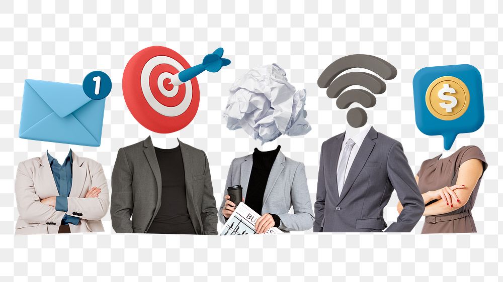 Creative marketing png team sticker, business remixed media, transparent background