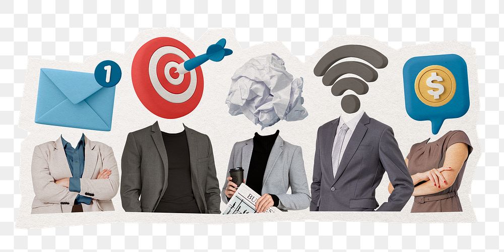 Creative marketing png team sticker, business remixed media, transparent background