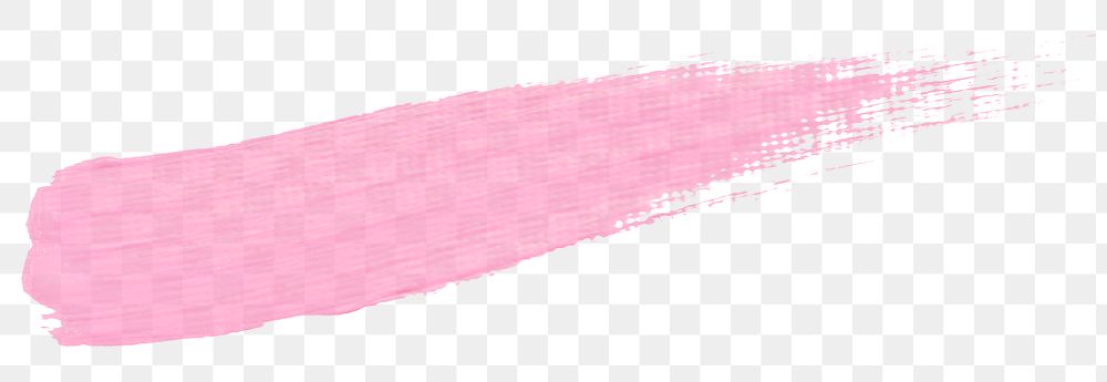 Pink paint stroke png sticker, texture on transparent background