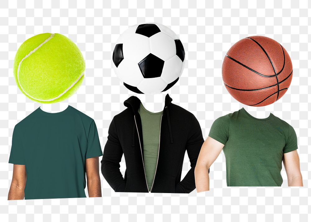 Sporty head png men,  remixed media, transparent background