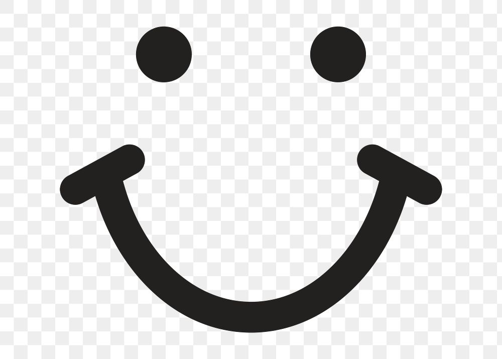 Smiling face png emoticon sticker, transparent background