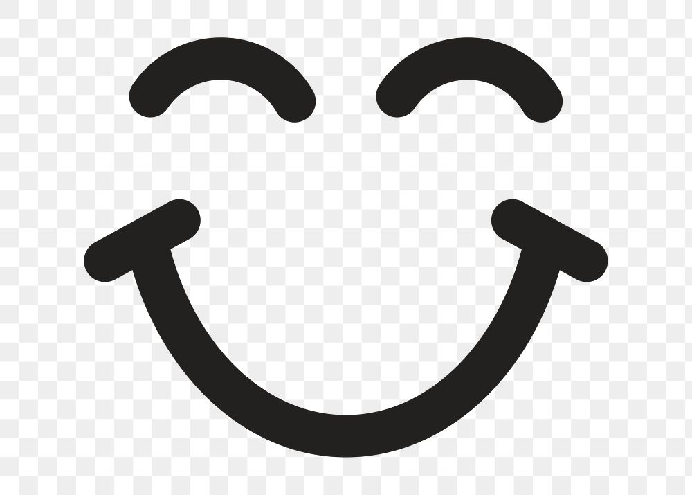 Smiling face png emoticon sticker, transparent background