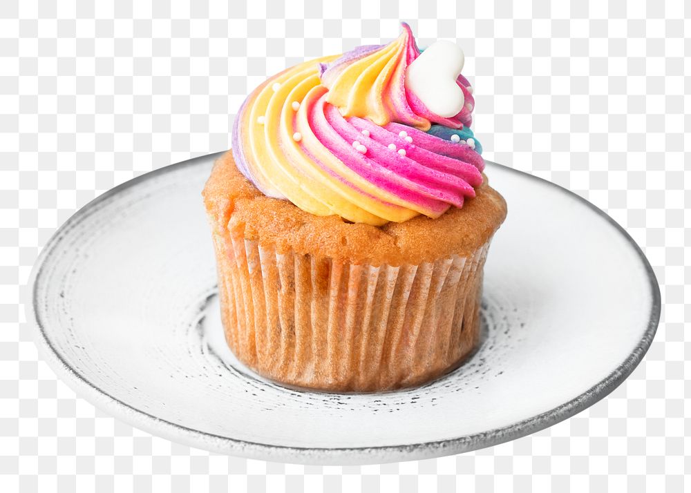 Homemade cupcake png sticker, dessert food image, transparent background