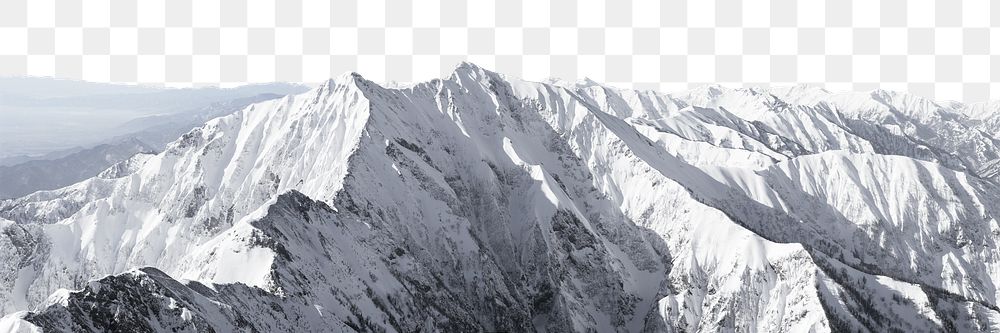 Snowy mountain png border, transparent | Premium PNG - rawpixel