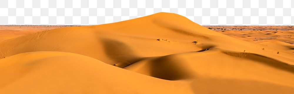 Orange desert png border, transparent background