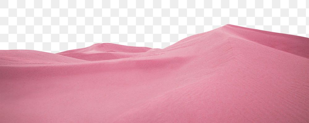 Pink sand png border sticker, nature on transparent background