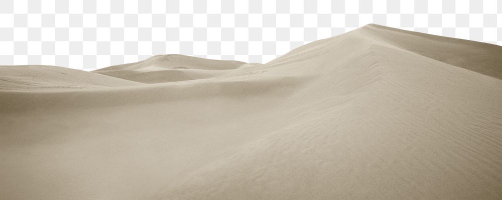 Sand dunes png border sticker, nature on transparent background