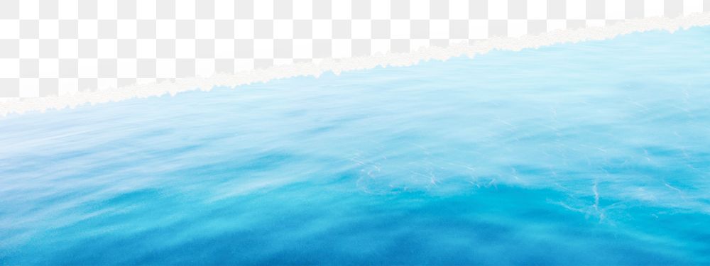 Sea wave png border, nature, transparent background