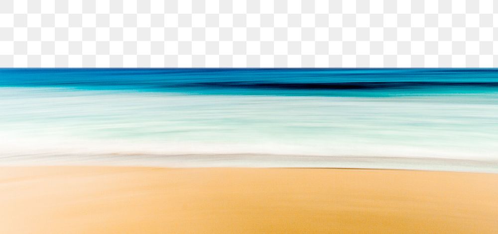 Seascape png border, transparent background