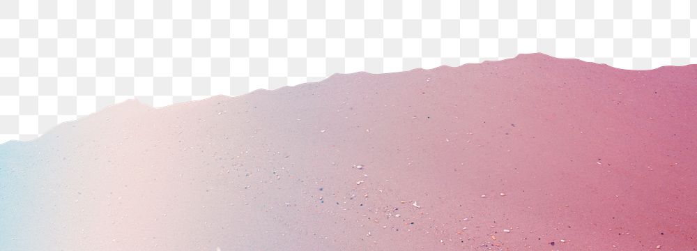 Pink sand png border, transparent background