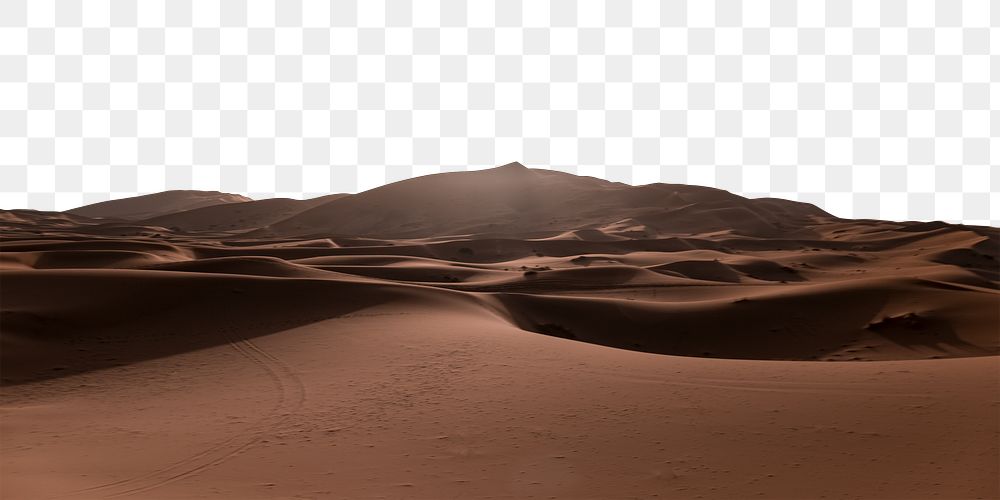 Sahara desert png border, transparent background