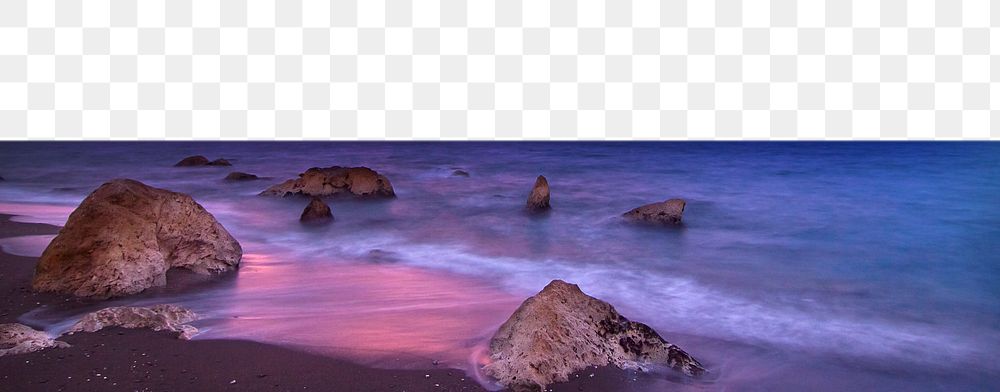 Aesthetic beach png border, transparent background