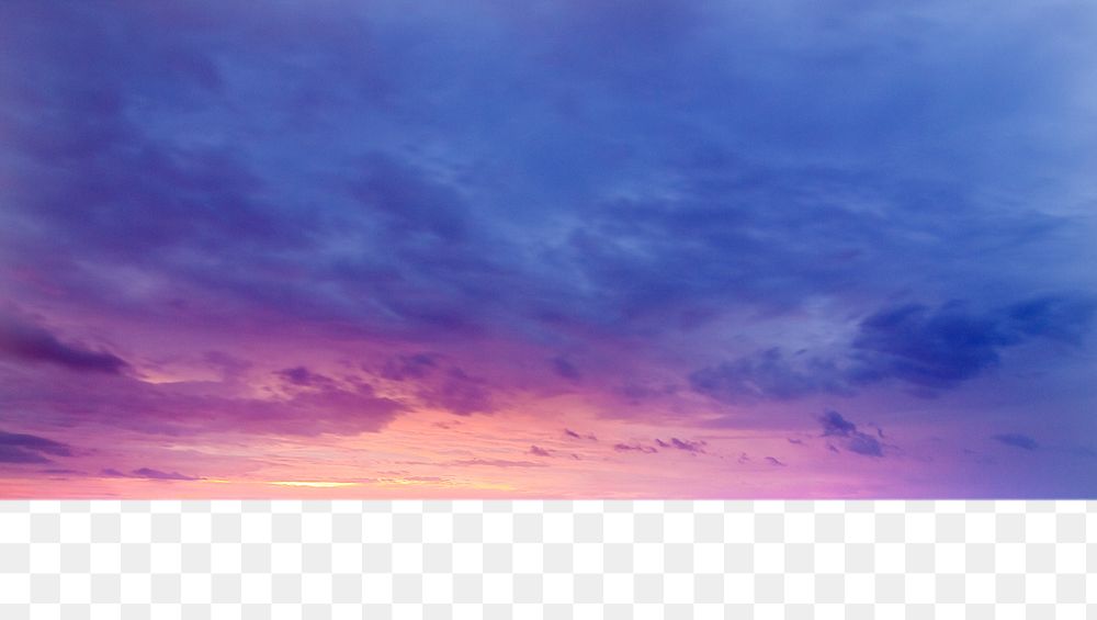 Aesthetic sky png border, transparent background