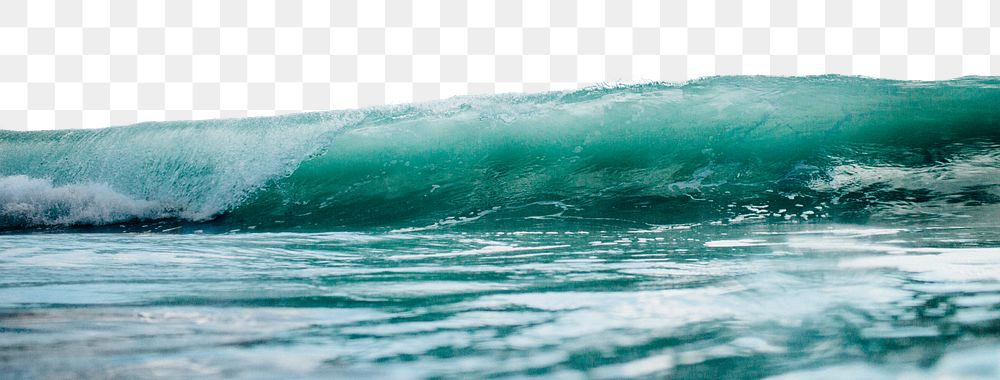 Ocean wave png border, transparent background