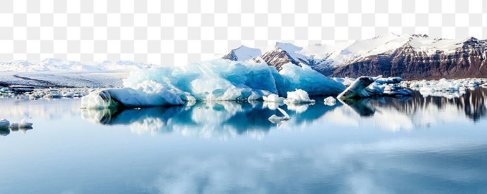 Iceberg, nature png border, transparent background