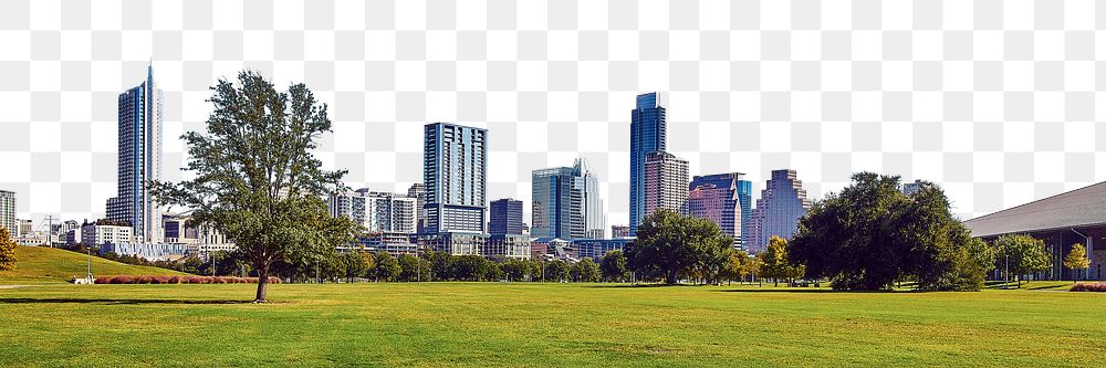 Cityscape png border sticker, transparent background