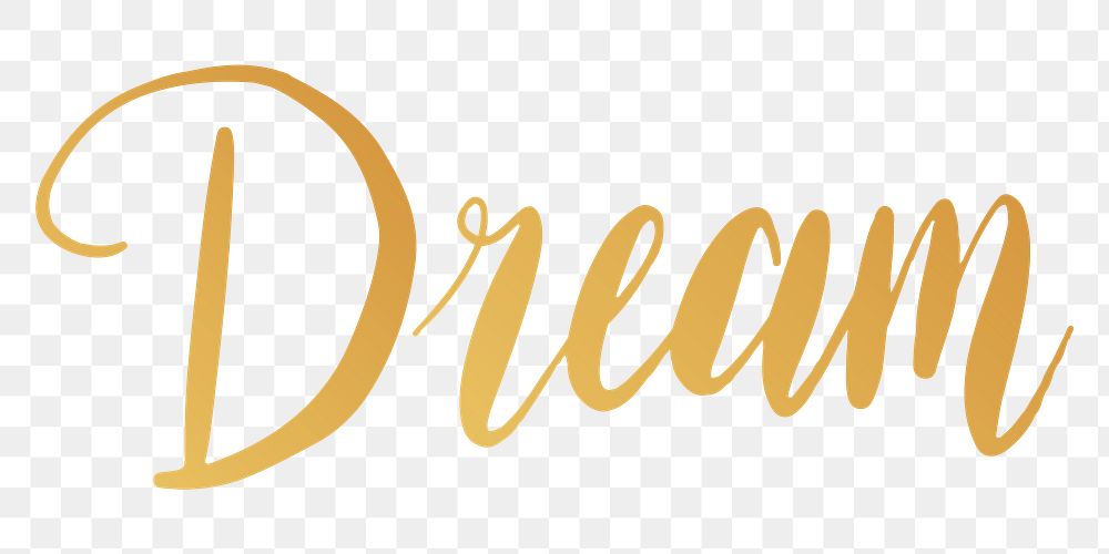 Dream png word sticker typography, transparent background