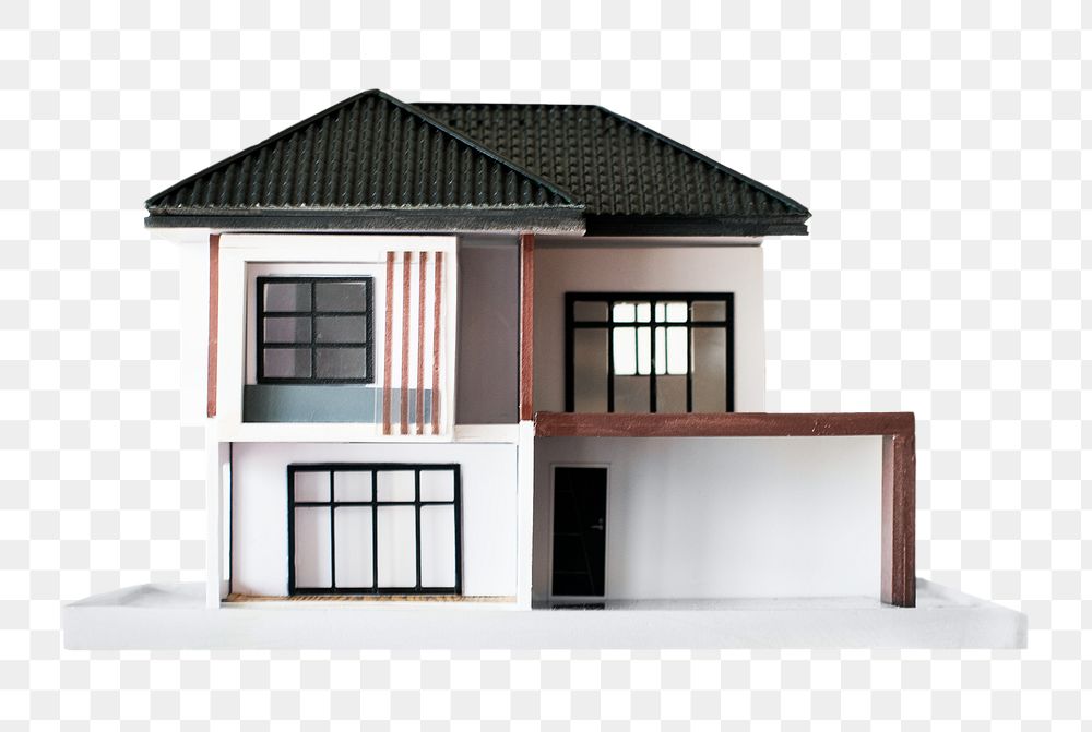 House model png sticker, real estate cut out, transparent background
