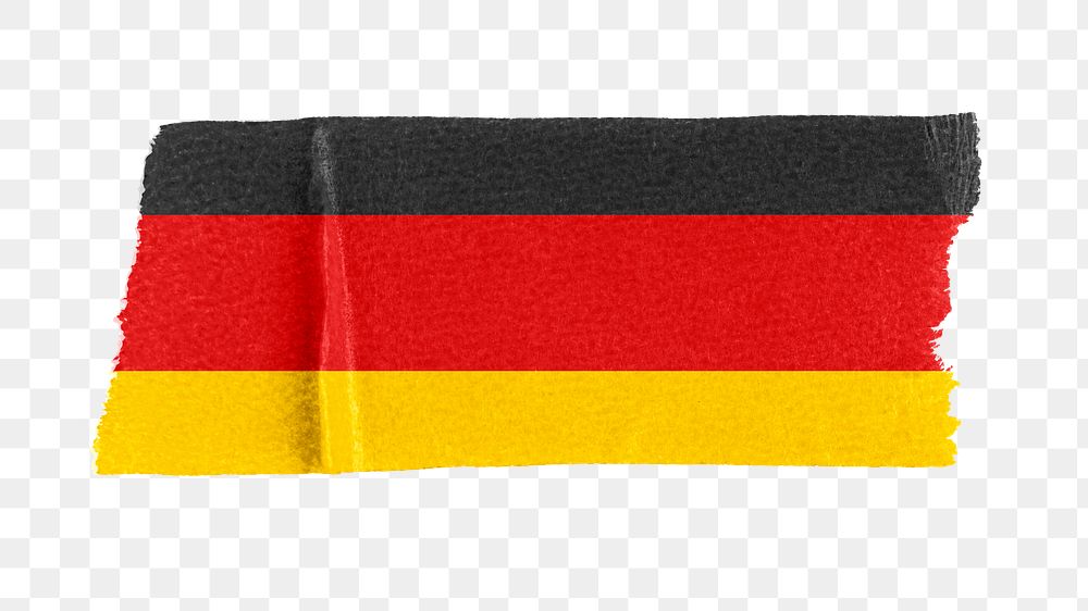 Germany's flag png sticker, washi tape design, transparent background