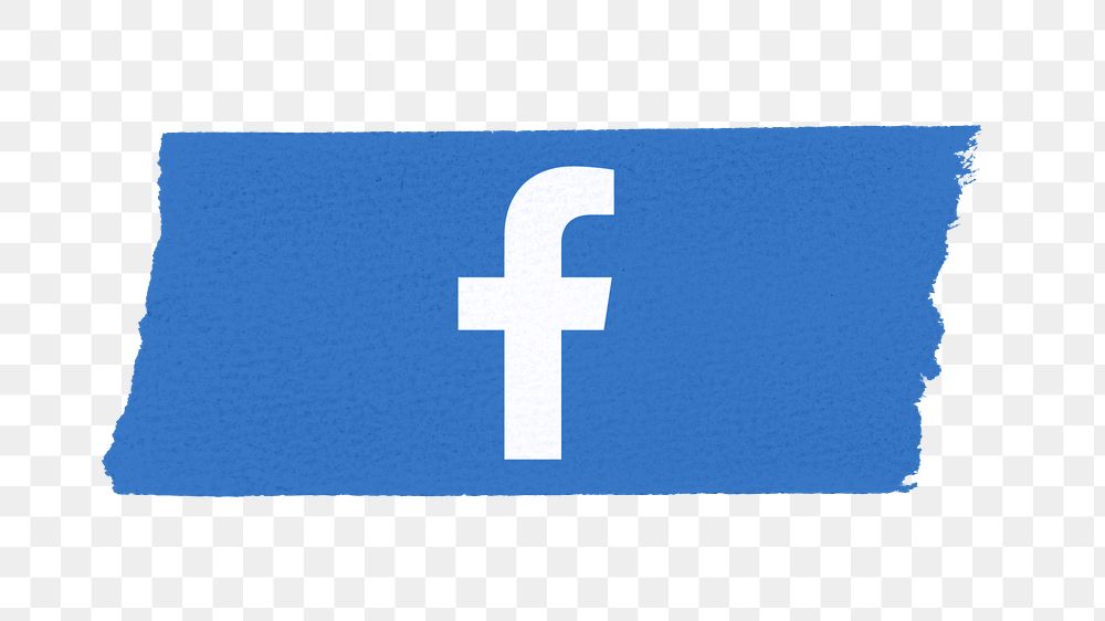 Facebook icon for social media on washi tape. 23 MAY 2022 - BANGKOK, THAILAND