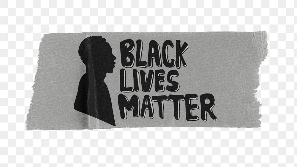 Black lives matter png word sticker typography, transparent background