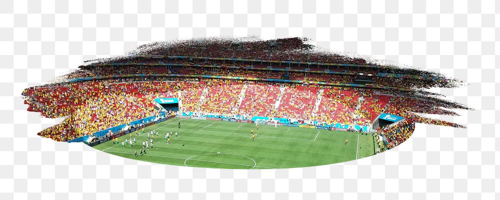 PNG Football & soccer stadium, collage element, transparent background