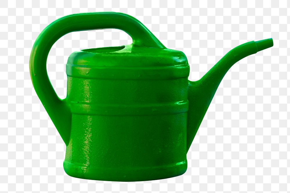 Png Green watering can sticker, transparent background