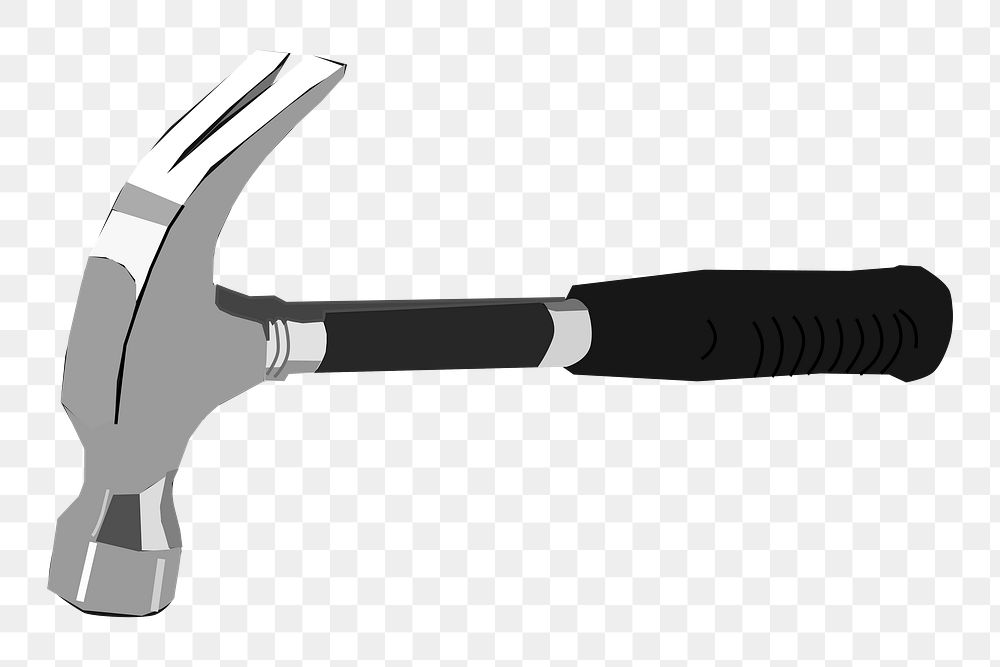 Hammer, tool png sticker, transparent background. Free public domain CC0 image.