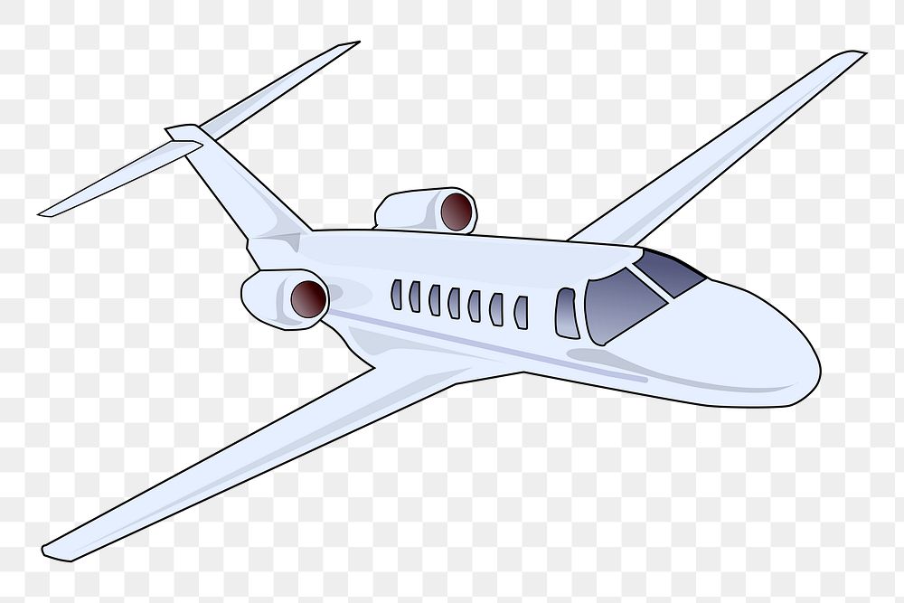 Flying airplane png sticker, transparent background. Free public domain CC0 image.