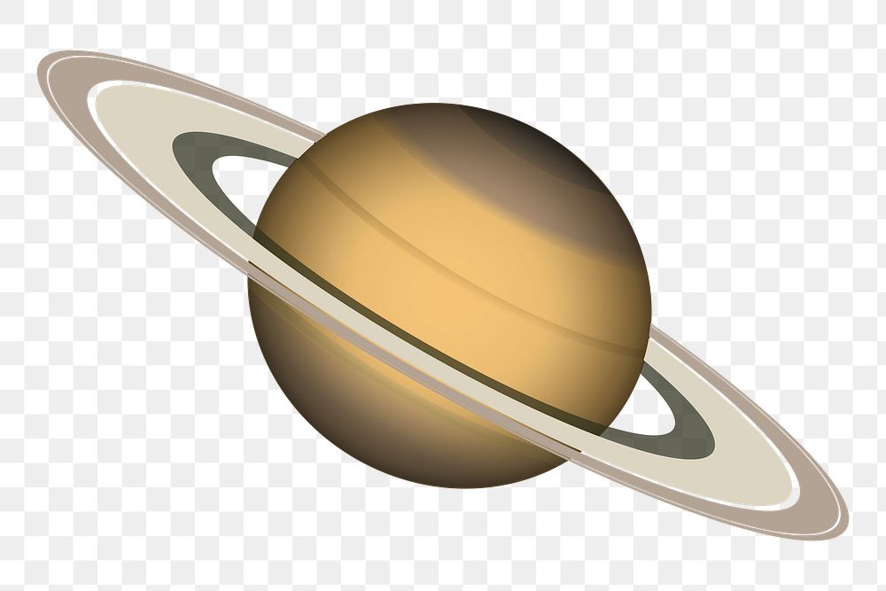 Planet Saturn png sticker, transparent background. Free public domain CC0 image.