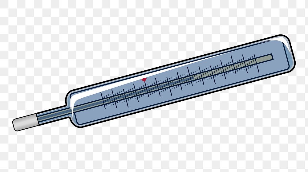 Thermometer png sticker, transparent background. Free public domain CC0 image.