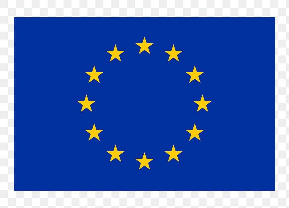 European flag png sticker, transparent background. Free public domain CC0 image.