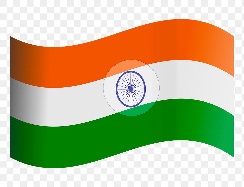 Indian flag png sticker, transparent background. Free public domain CC0 image.