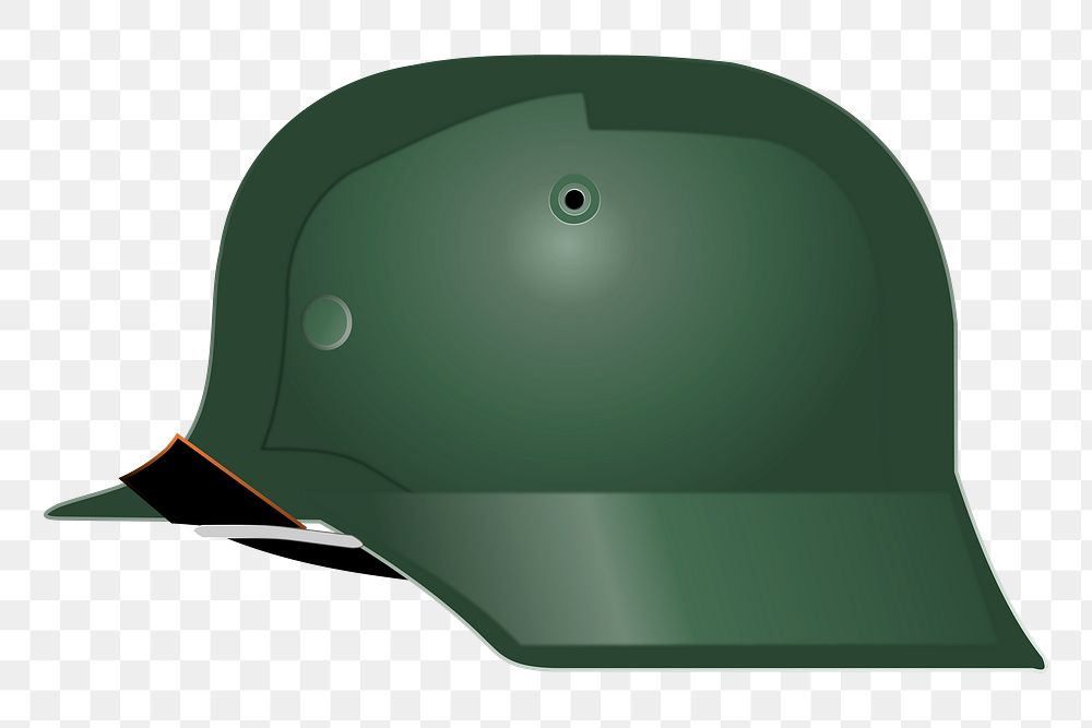 Soldier helmet png sticker, transparent background. Free public domain CC0 image.