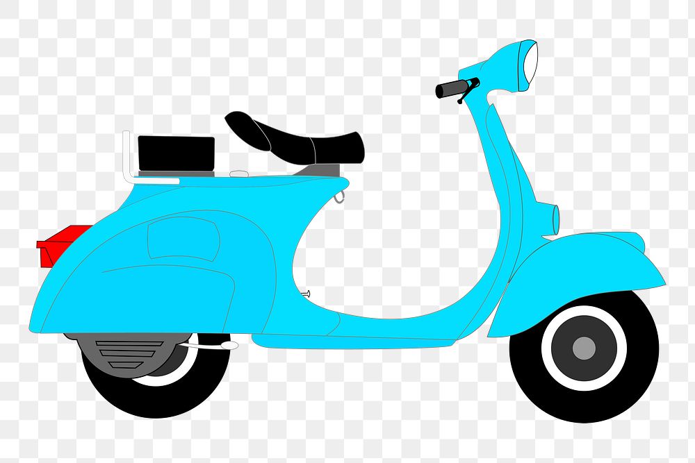 Scooter motorcycle png sticker, transparent background. Free public domain CC0 image.