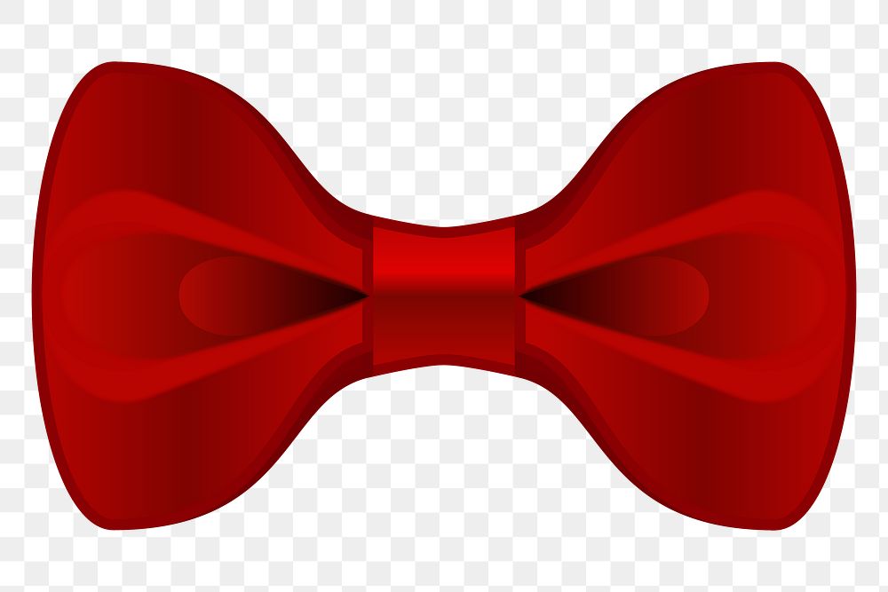 Red bow png sticker, transparent background. Free public domain CC0 image.