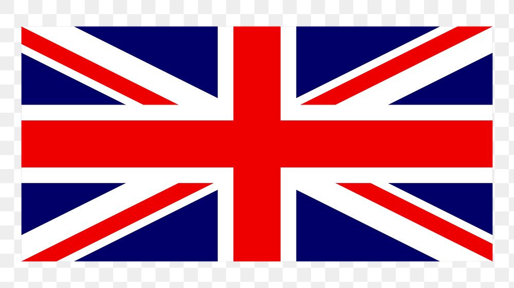 UK flag png sticker, transparent background. Free public domain CC0 image.