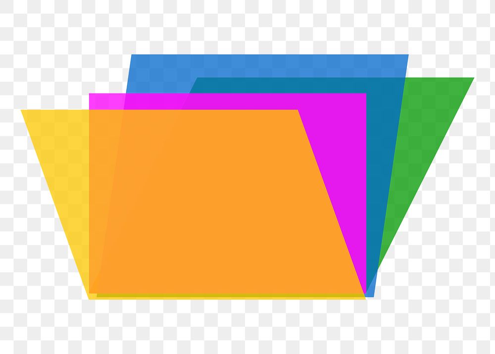 Colorful folder png sticker, transparent background. Free public domain CC0 image.