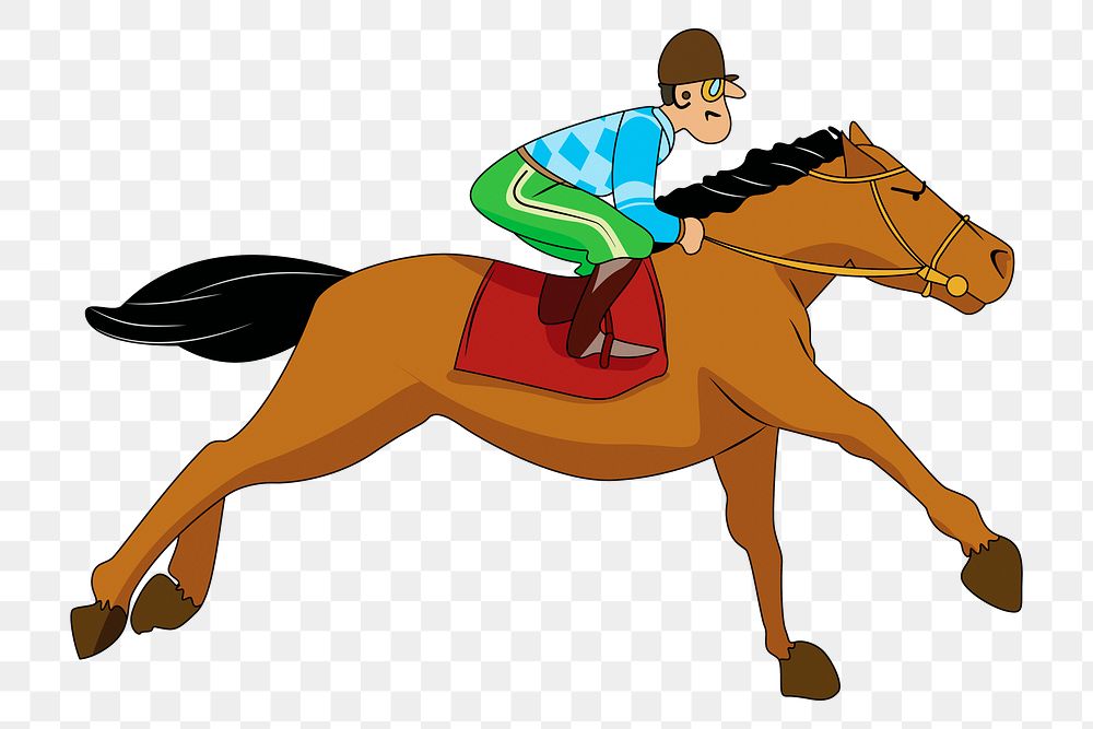 Equestrian jockey png sticker, transparent background. Free public domain CC0 image.