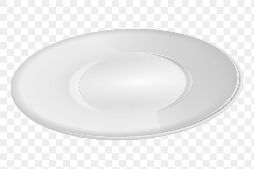 White dish png sticker, transparent background. Free public domain CC0 image.